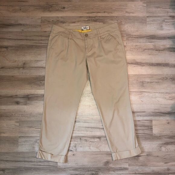 American Eagle Cropped Tan Pants Size 10 - Picture 1 of 6